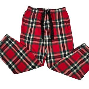 Victorias Secret Pajama Lounge Sleep Flannel Pants Christmas Plaid Size Medium